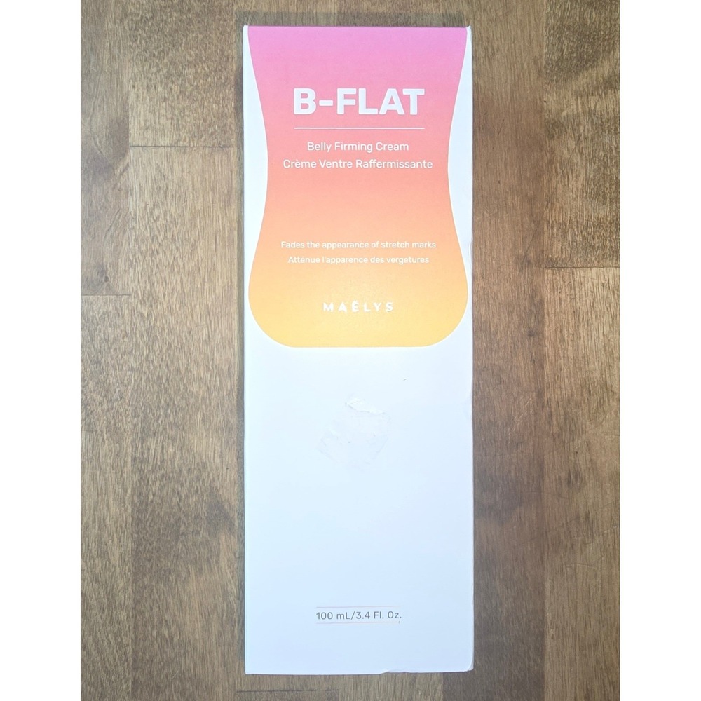 MAELYS Cosmetics B-FLAT Belly Firming Cream 100mL 3.4oz Stretch Mark Treatment